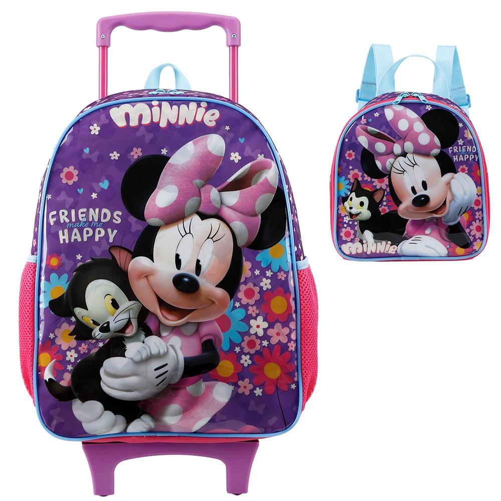 Kit Mochila Rodinhas 16 E Lancheira Xeryus Minnie X1 Roxo