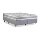 Cama Box King Size Herval Alba, Cinza, 65x193x203 Cm