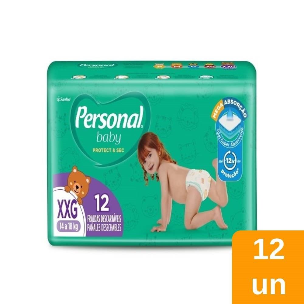 Fralda Descartável Personal Soft &amp; Protect Jumbinho Tamanho Xxg - 12 Pacotes Com 12 Tiras