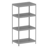 Estante De Aço Multiuso 4 Prateleiras 185x92x60cm Cinza - Pandin