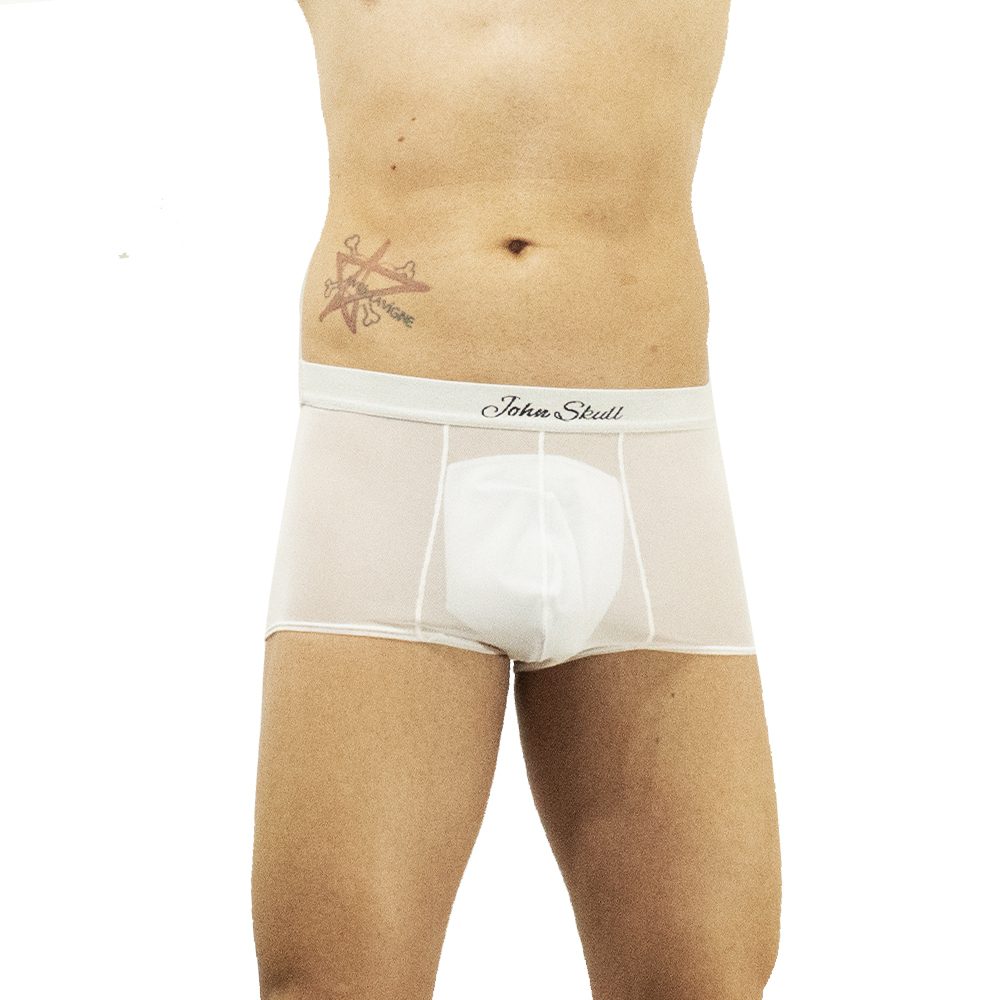 Cueca Mini Boxer Transparente Em Tule Sexy E Confortável