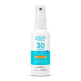 Protetor Solar Sunless Fps 30 Toque Aveludado Spray Corporal Translúcido 120ml