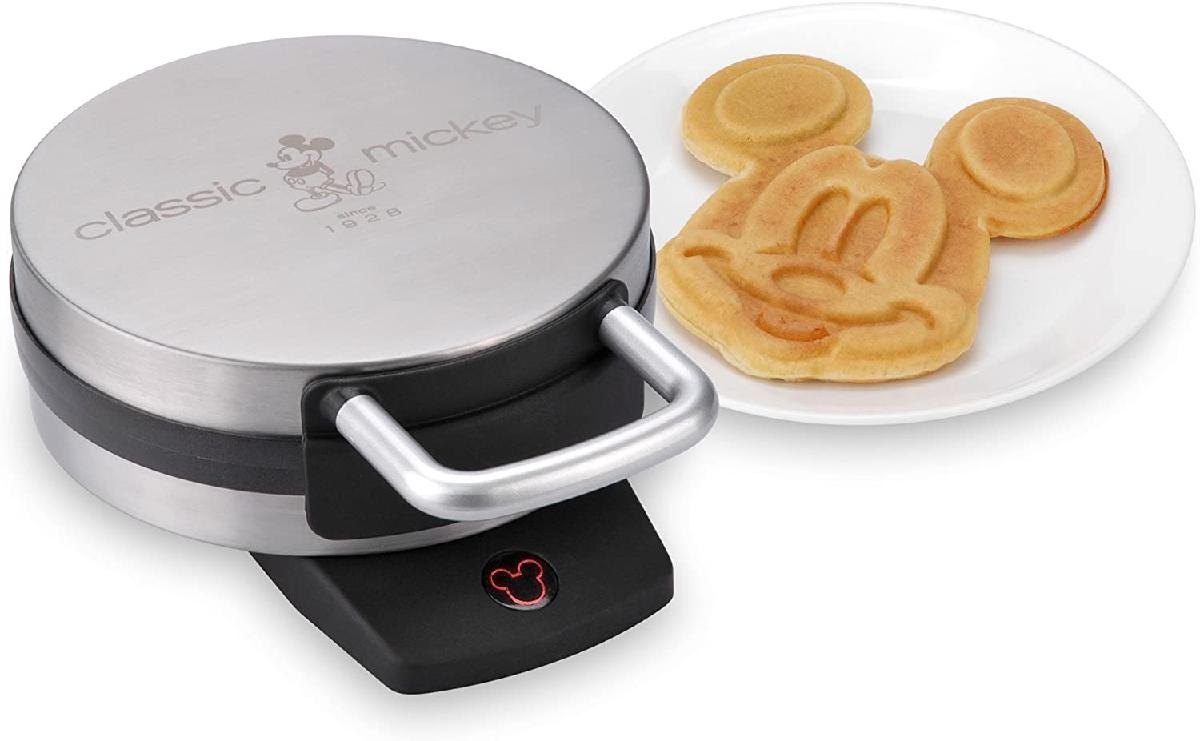 Máquina de Waffle Disney DCM-1, 1 Fatia, Prata 110V