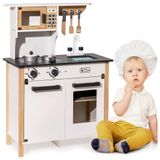 Cozinha De Brinquedo Realista Em Madeira Para Criancas De 1 A 3 Anos, Robud, Branca