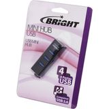 Hub Mini Usb 2.0 4 Saídas Preto - Bright