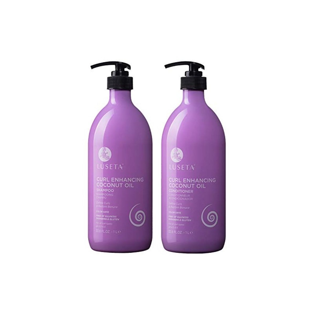 Shampoo e Condicionador Óleo de Argan e Coco Reduz o Frizz e Repara os Cabelos Secos 1L