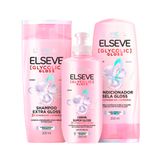 Kit Elseve Glycolic Gloss Com Shampoo 200ml + Condicionador 200ml + Creme De Pentear 250ml