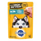 Ração Pedigree High Protein Adulto Carne E Porco Sachê 85g - Embalagem Com 20 Unidades