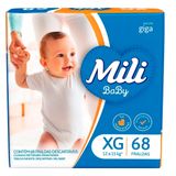 Fralda Descatável Mili Baby Giga Xg Com 68 Unidades
