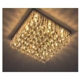 Lustre Para Sala Quarto De Cristal K9 Legítimo 30x30 Cm