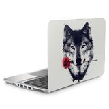 Skin Adesivo Protetor para Notebook 17' Wolf Lobo Rosa d1