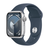 Apple Watch Series 9 Caixa Prateada De Alumínio 41mm Pulseira Esportiva Azul - Tempestade M/g