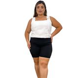 Shorts Plus Size Legging Suplex Preto