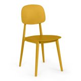 Cadeira De Jantar Itália Para Sala/cozinha Em Polipropileno - Amarelo