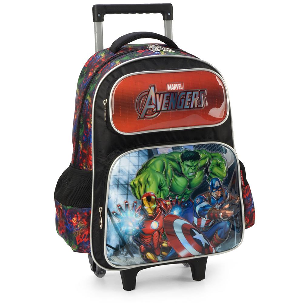 Mochila De Rodinhas Sem Alça Luxcel Avengers Preto