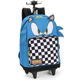 Mochila De Rodinhas Com Alça Luxcel Sonic Azul