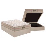 Cama Box Baú Casal: Colchão Anatômico Probel D26 / Ag65 Guarda Costas Mega Firme + Base Crc Suede Clean(138x188)