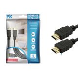 Cabo Hdmi Pix 2.0 4k Hdr 19 Pinos 5m 30awg Polybag