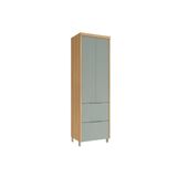 Paneleiro De Cozinha Marquesa 2 Portas E 2 Gavetas 70cm Nature/verde - Nesher