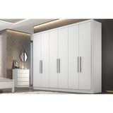 Guarda Roupa Casal 6 Portas E 8 Gavetas Rizon Plus Branco - Novo Horizonte