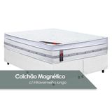 Cama Box Queen: Colchão C/vibro Massagem Castor Pocket Magnético Gold Star + Base Crc Courano White(158x198)