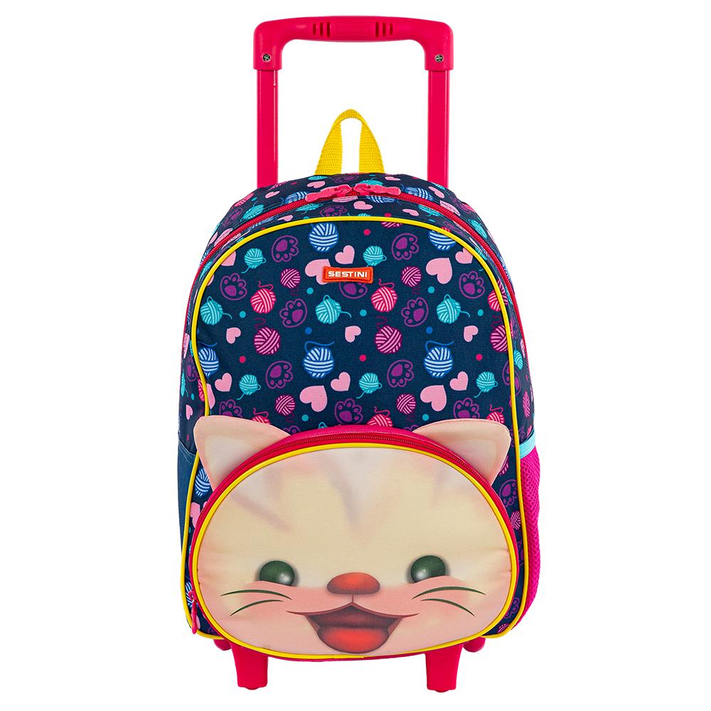 Mochila De Rodinhas Média Sestini Kids X Cat 3 Colorido