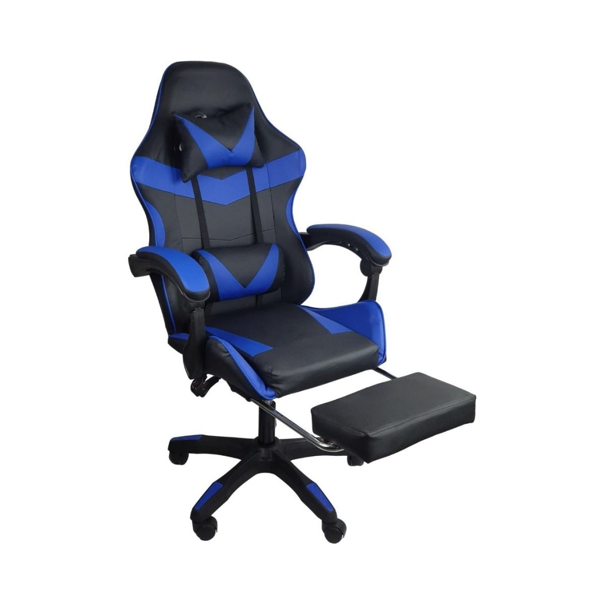 Cadeira Gamer Stillus Ergonômica Com Apoio Para Os Pés - Azul