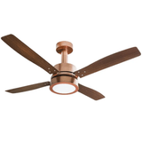 Ventilador De Teto Vintage Led 3000k Cobre Com 4 Pás De 110 Volts - 25-4116 - Venti Delta