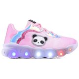 Tenis Infantil De Led Meninas Refletivo Casual Leve Light