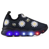 Tenis Infantil De Led Meninas Calce Facil Elastico Light