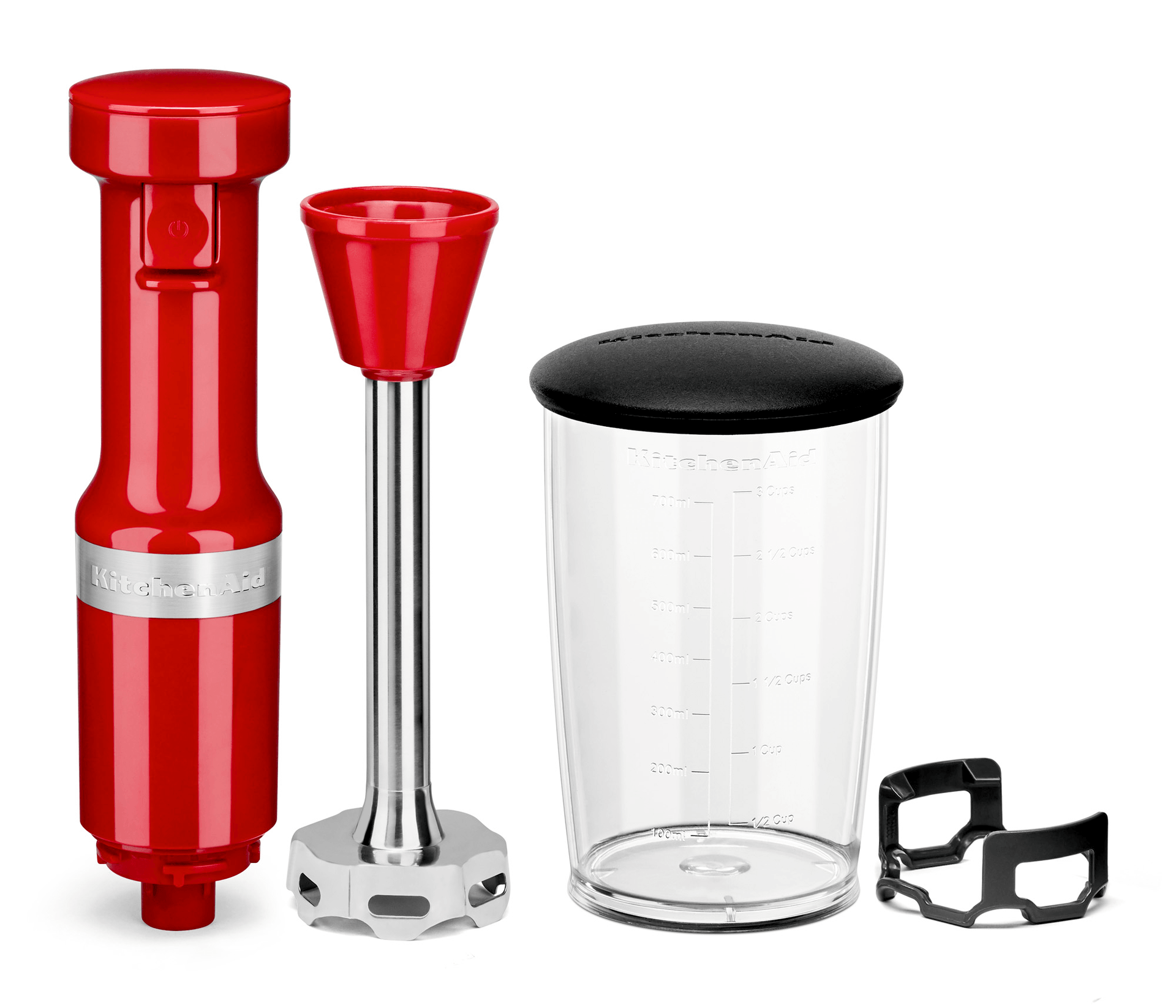 Mixer De Mão Com Velocidade Variável Kitchenaid Empire Red (keb53av) + Mini Processador De Alimentos Kitchenaid (kja03bv) - Keb53_kja03_cj 110v