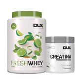 Kit Whey Fresh Whey 900g Limão Dux + Creatina Monohidratada 300g Dux