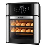 Fritadeira Air Fryer Forno Oven 12L Mondial Preto/Inox AFON-12L-BI 2000W 220V