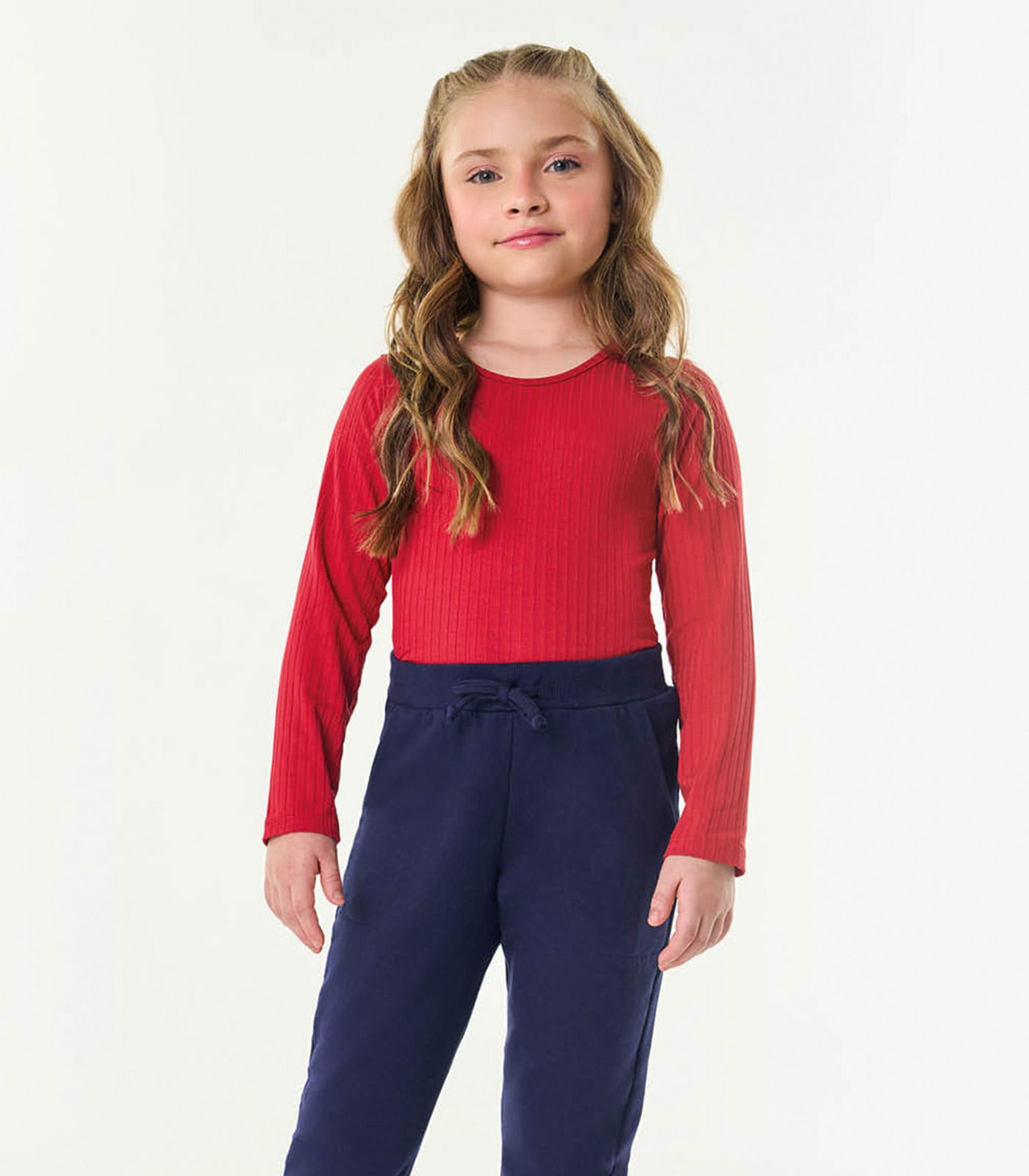 Blusa Manga Longa Feminina Ribana Trick Nick Vermelho 8