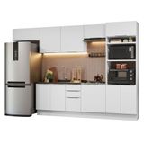 Armário De Cozinha Completa 330cm Branco Stella Madesa 05