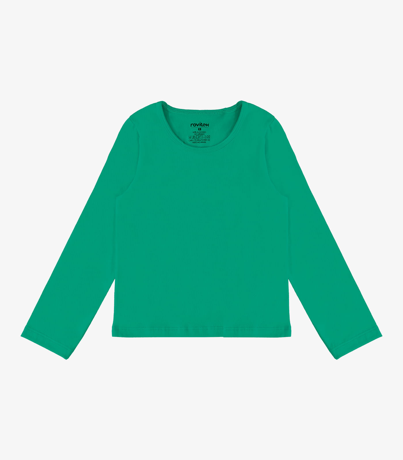 Blusa Manga Longa Infantil Feminina Rovitex Kids Verde 16