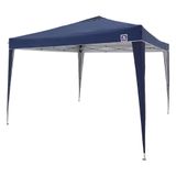 Tenda Gazebo Aluminio Dobravel 3mx3m Poliester Azul Bel