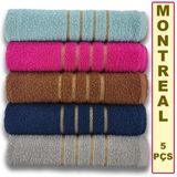 Kit 5 Toalhas De Banho Grossas Banhão 70 X 140 Montreal Beca Alta Absorção