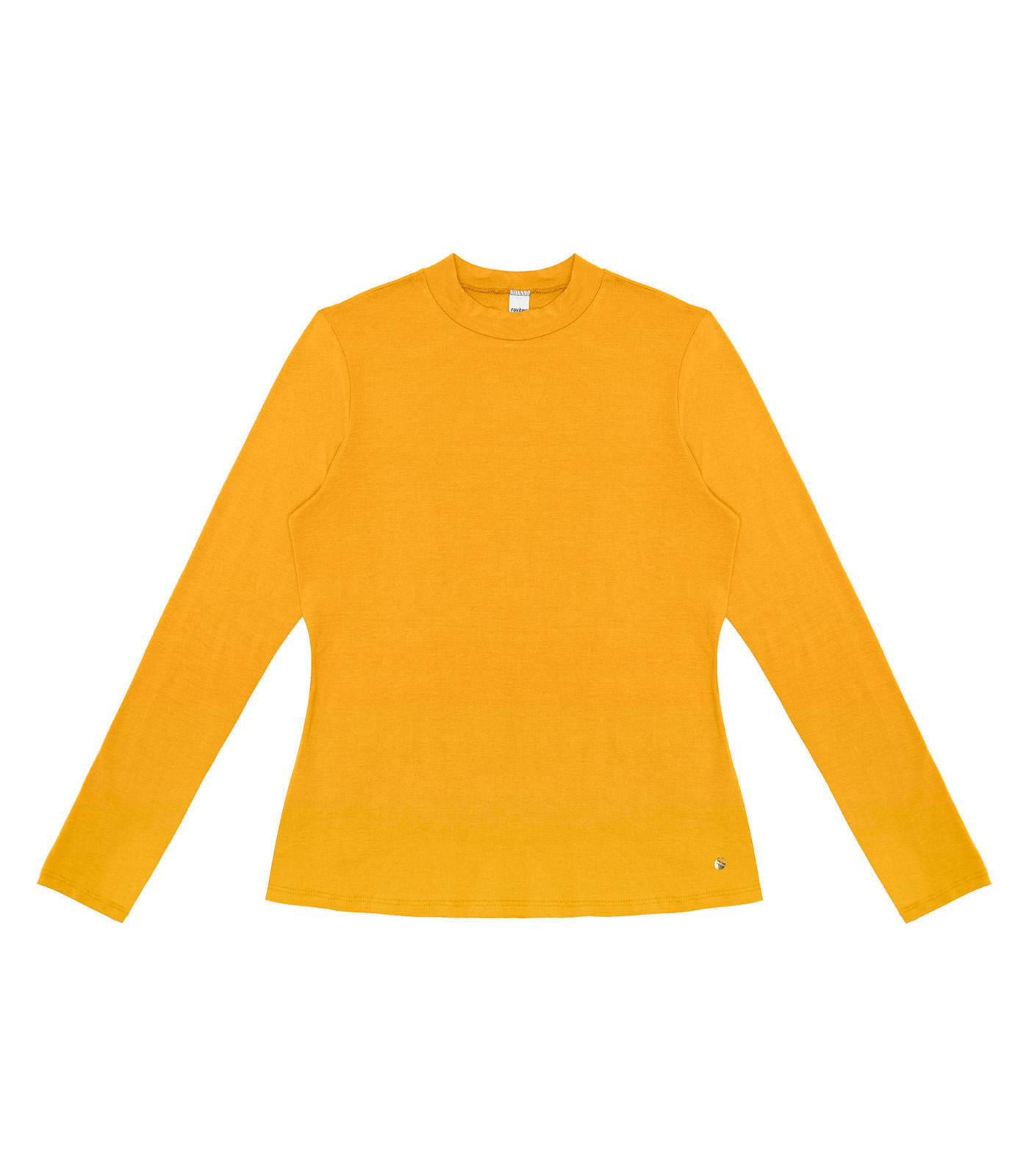 Blusa Feminina Manga Longa Gola Alta Rovitex Amarelo M