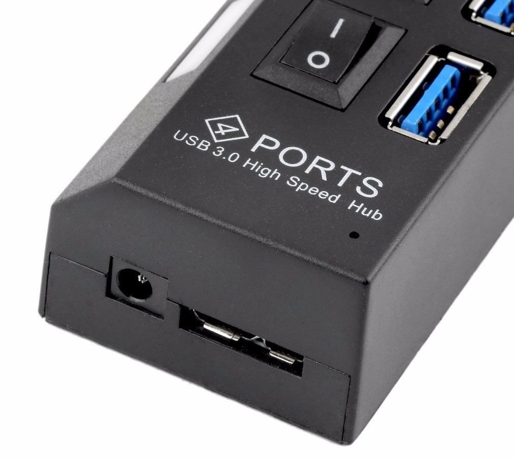 Hub Usb 3.0 4 Portas Super Speed Com Botão De Liga e Desliga ...