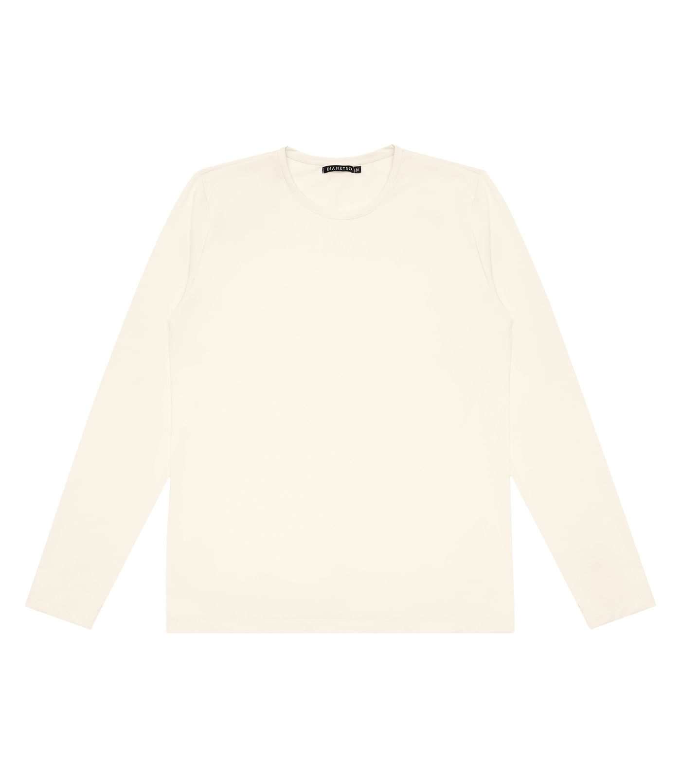 Camiseta Manga Longa Meia Malha Diametro Bege Gg