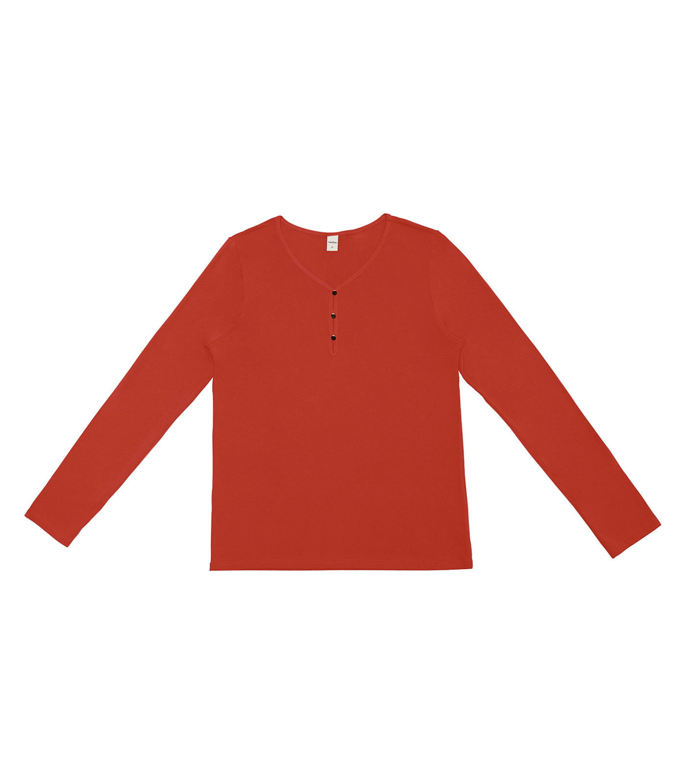 Blusa Feminina Com Botões Manga Longa Rovitex Laranja M