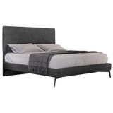 Cama Casal King Com Cabeceira 199cm Pés Metálicos Elisa S05 Veludo Preto - Mpozenato
