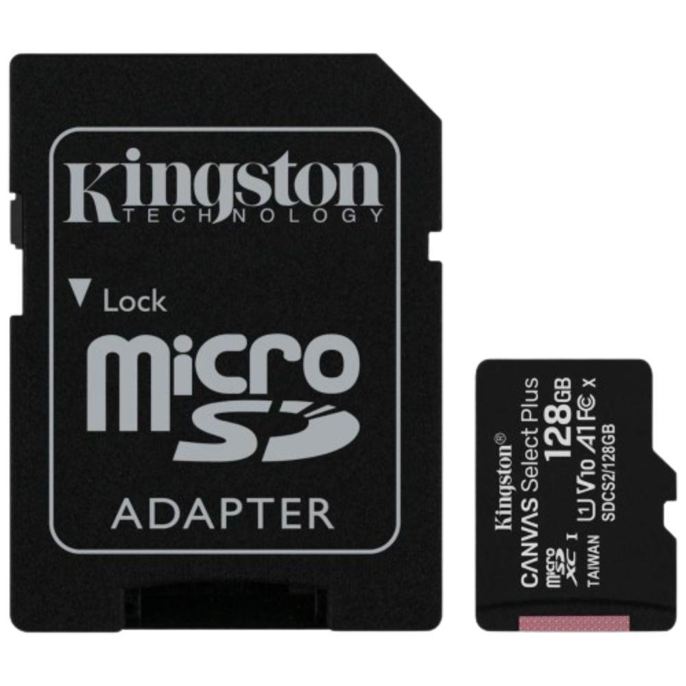 Cartao De Memoria Kingston 128gb Micro Sd Com Adaptador Sdcs2/128gbi