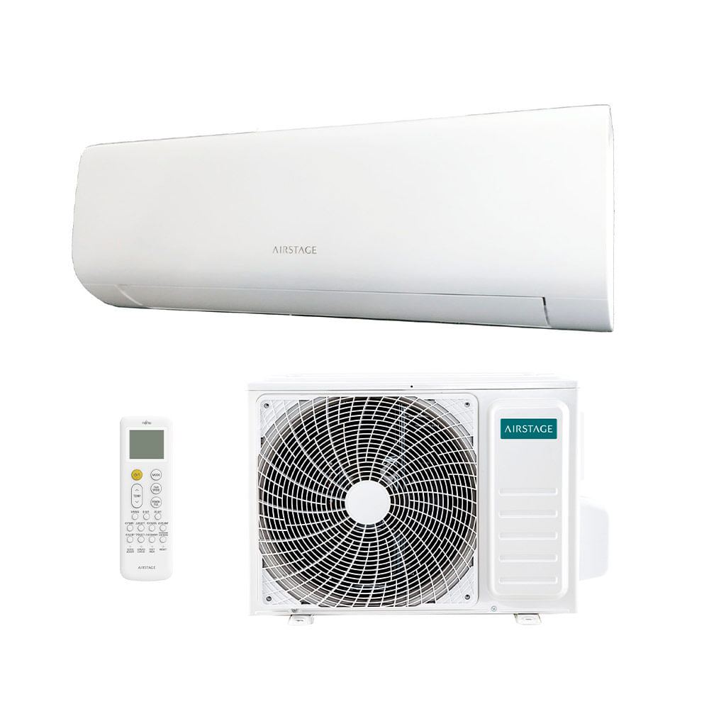 Ar Condicionado Split High Wall Inverter R-32 Fujitsu Airstage Essencial 12000 Btus Frio 220v Monofásico Aska12cpba