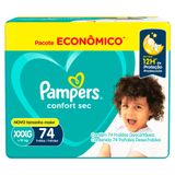 Fralda Pampers Confort Sec Tamanho Xxxg 74 Fraldas