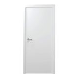 Kit Porta de Madeira Lisa Laqueada 210cm x 90cm Moldufama Esquerda Branco
