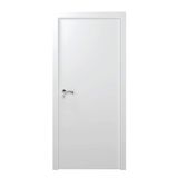 Kit Porta de Madeira Lisa Laqueada 210cm x 90cm Moldufama Direita Branco