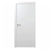 Kit Porta de Madeira Lisa Laqueada 210cm x 80cm Moldufama Direita Branco