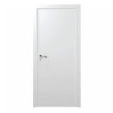 Kit Porta de Madeira Lisa Primer 210cm x 90cm Moldufama Direita Branco